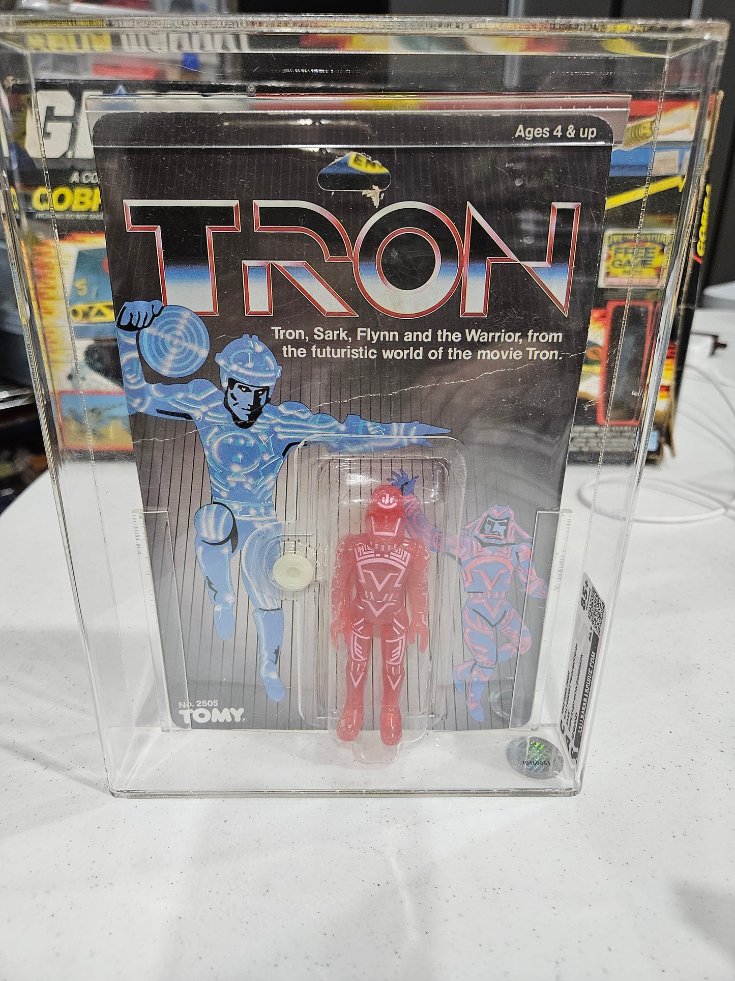 1982 Tomy Tron Sark Loose with Cardback CAS 85+ Preserved