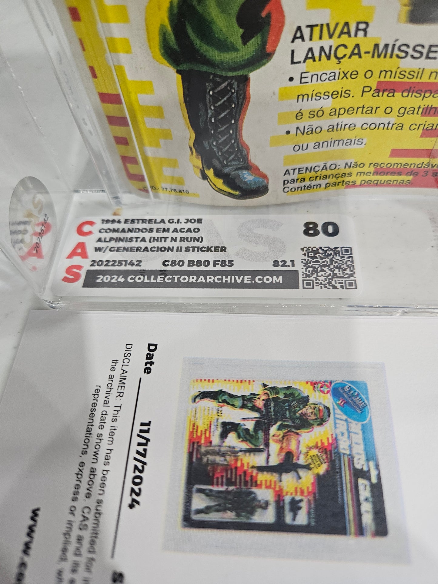 1994 Estrela GI Joe Alpinista (Hit N Run) CAS 80