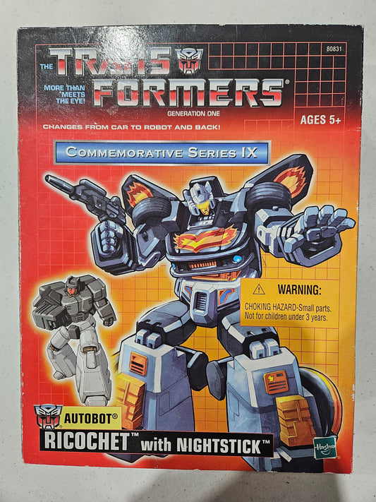 Transformers Ricochet w Nightstick Commemorative Series IX