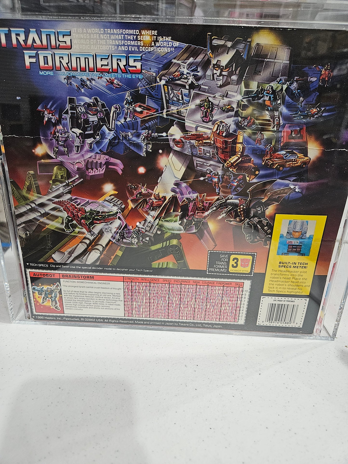 1987 Hasbro Transformers Brainstorm AFA 75 EX+/NM