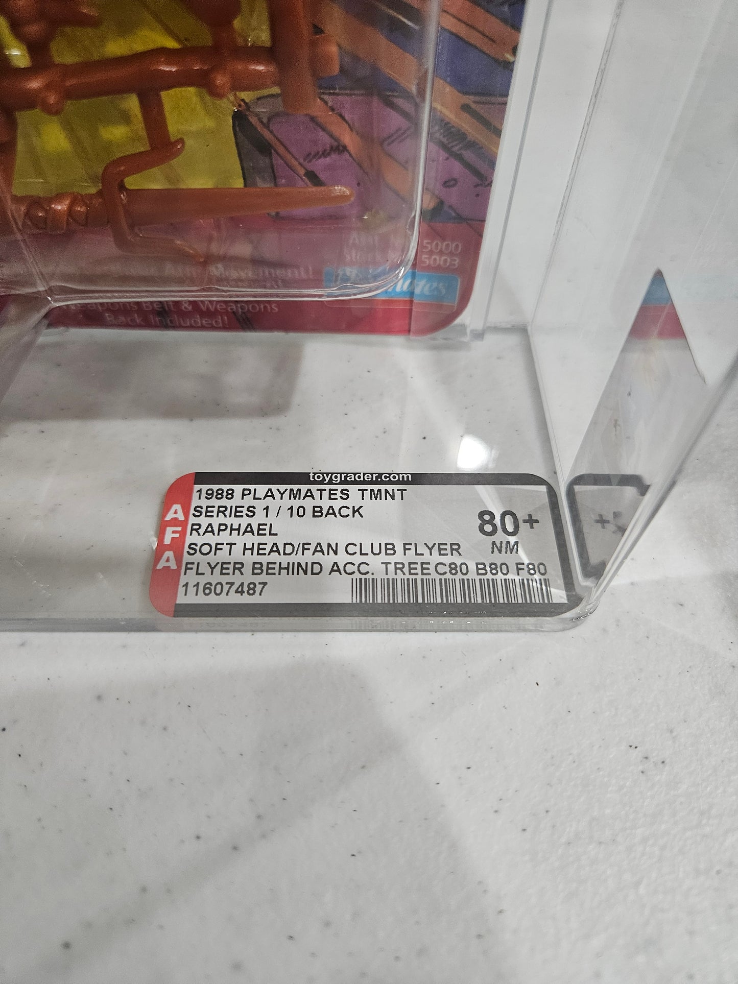 1988 Playmates TMNT Raphael AFA 80+ NM