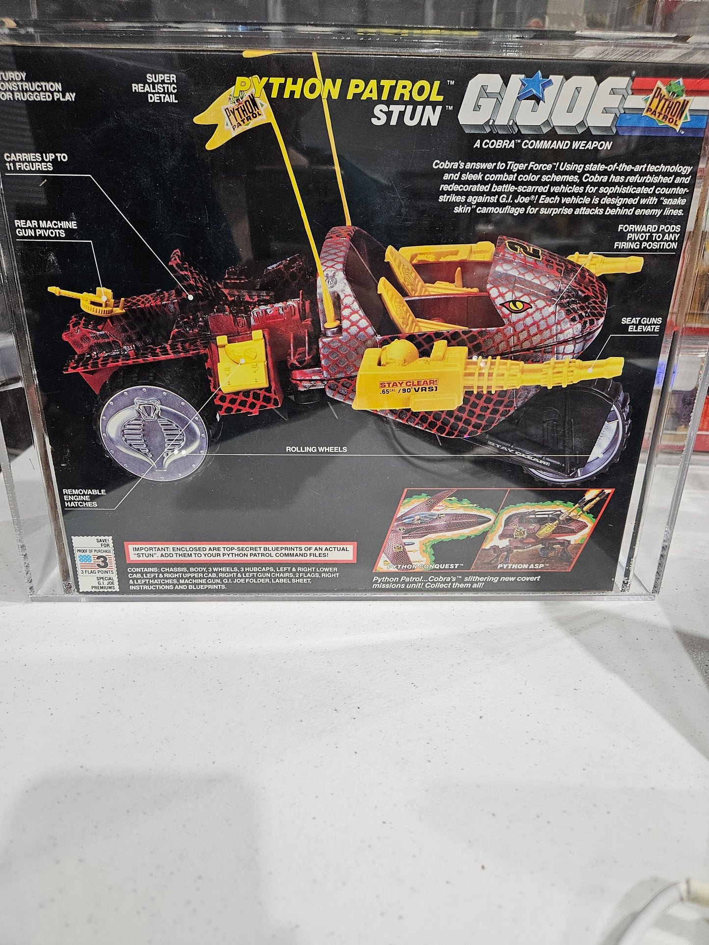 1989 Hasbro GI Joe Python Patrol Stun AFA 80 Q-NM