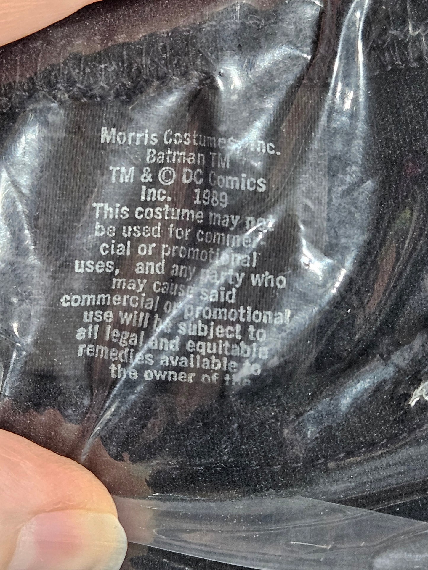 1989 Batman Costume Morris Michael Keaton Incomplete Nice!