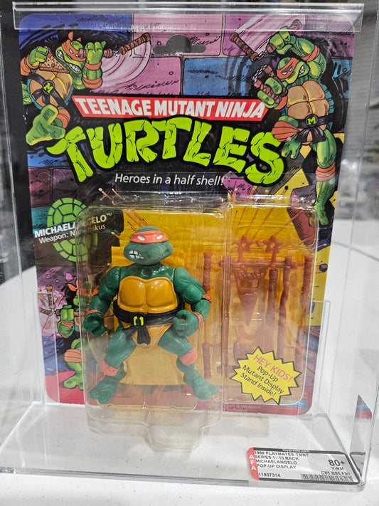 1989 Playmates TMNT Michaelangelo AFA 80+ Y-NM
