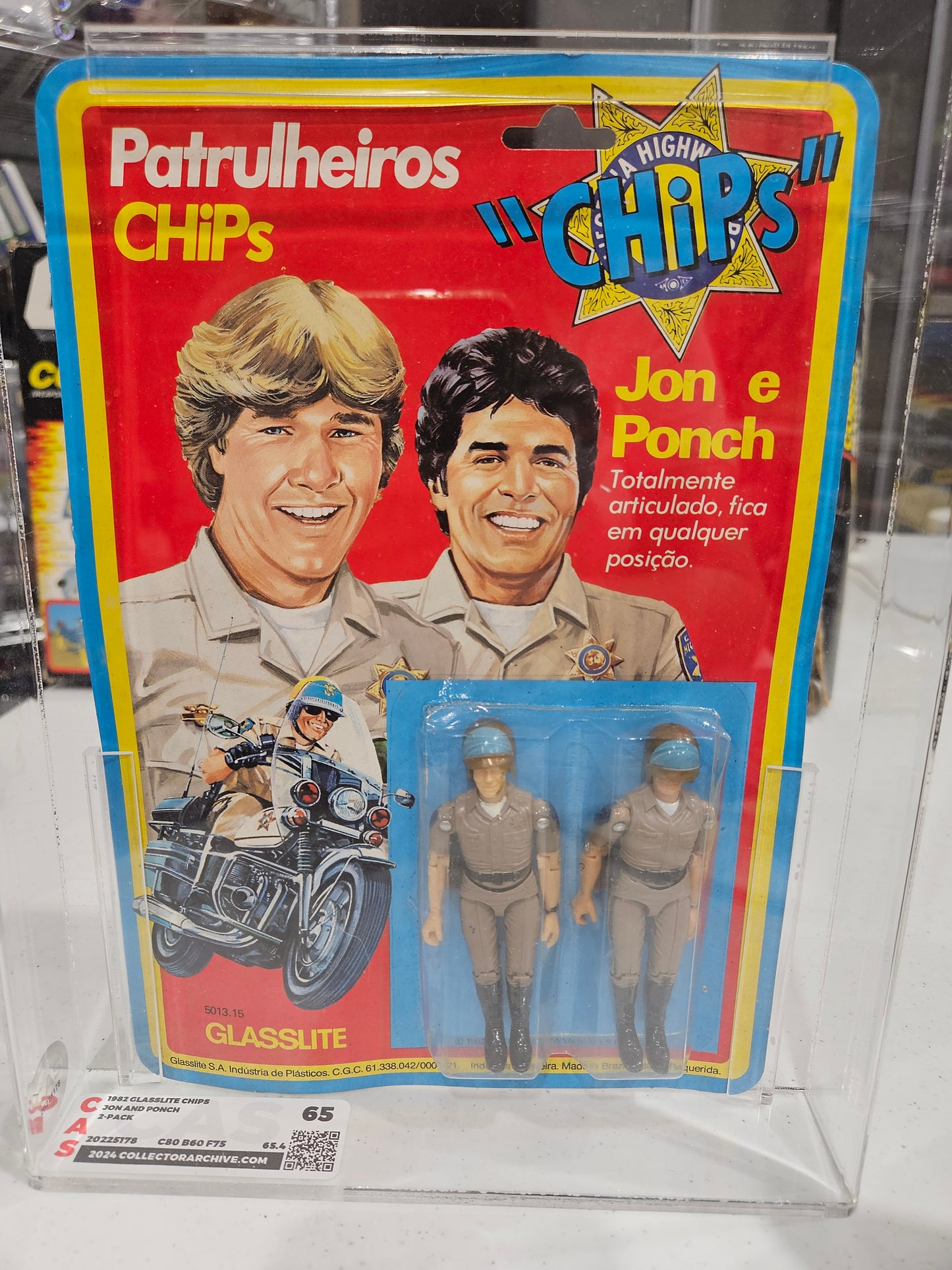 1982 Glasslite Chips Jon & Ponch CAS 65