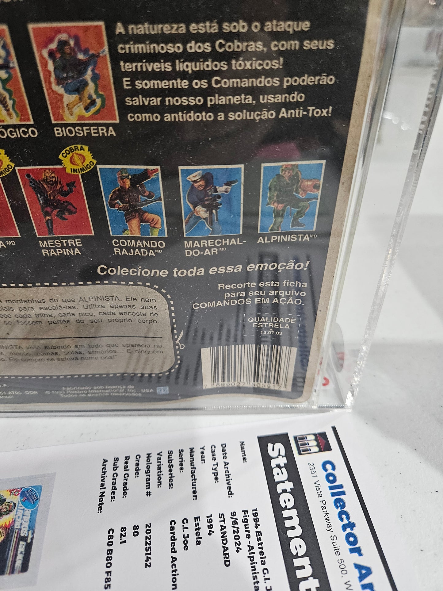 1994 Estrela GI Joe Alpinista (Hit N Run) CAS 80