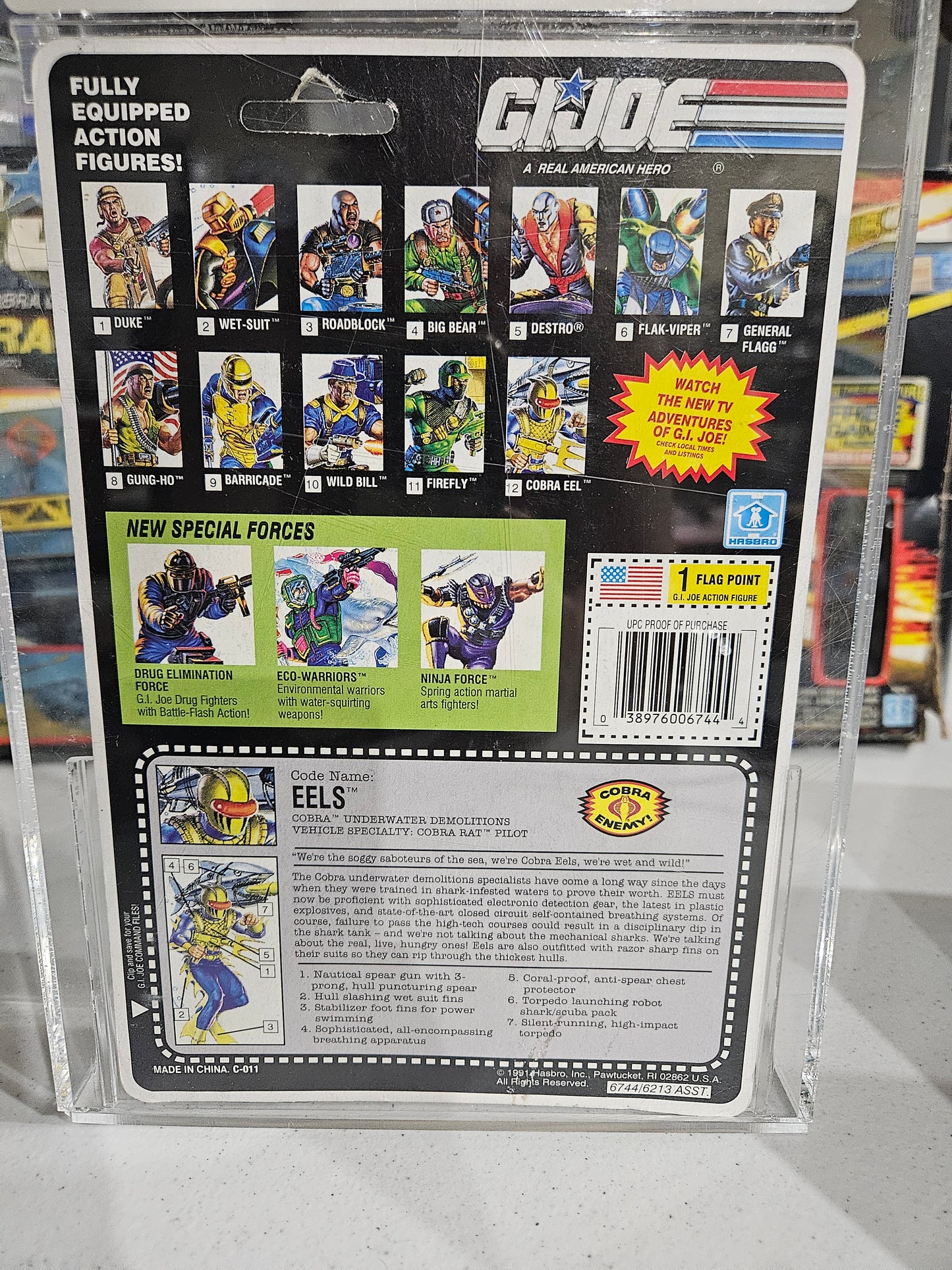 1992 Hasbro GI Joe Eel AFA 75