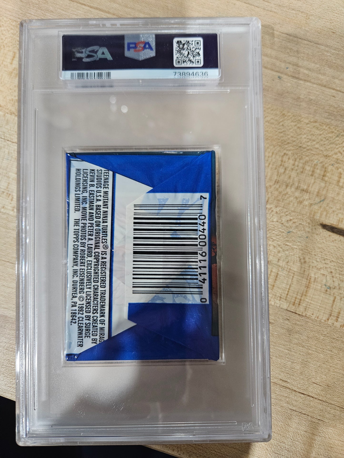 1992 Topps TMNT III Wax Pack PSA 8 NM-MT