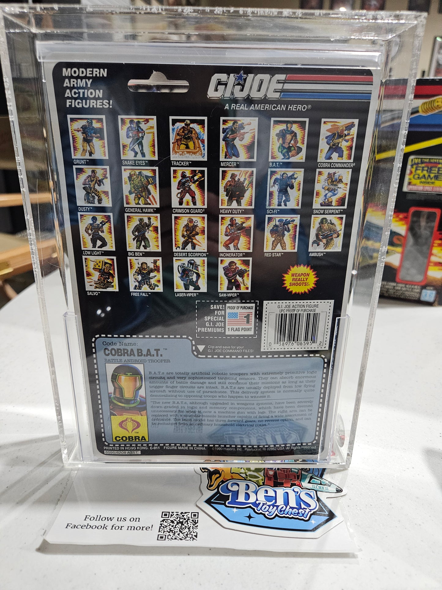 1991 Hasbro GI Joe ARAH Cobra B.A.T. CAS 85+