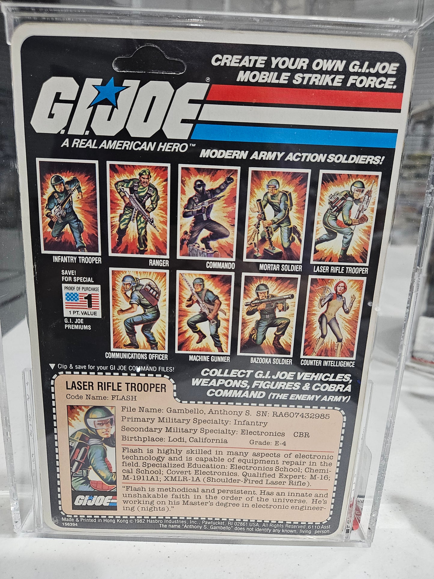 1982 Hasbro GI Joe Flash Straight Arm AFA 85 NM+