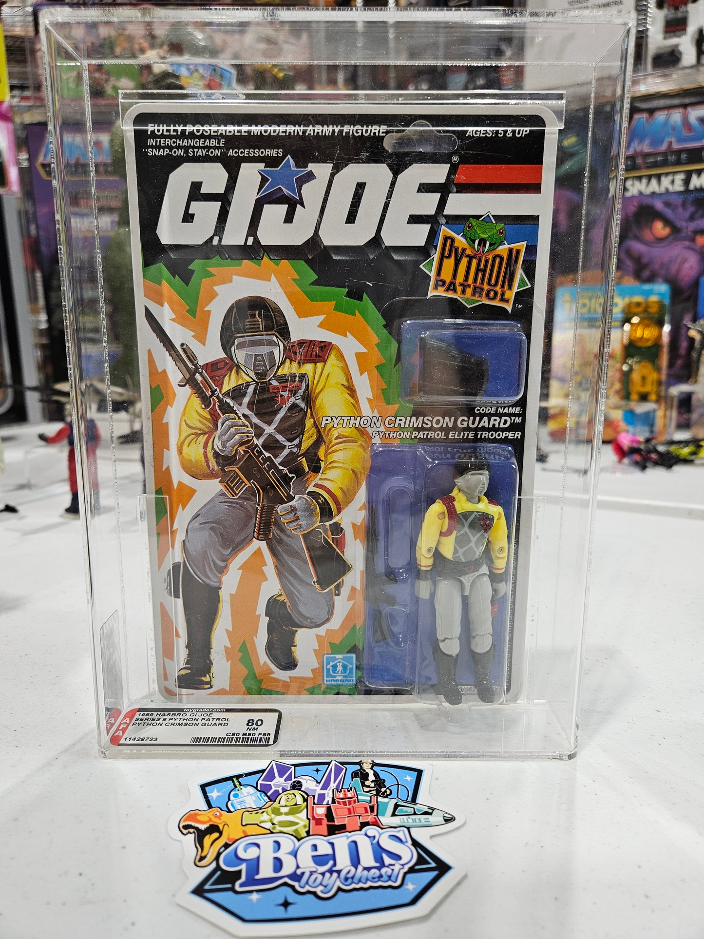 1989 Hasbro Gi Joe Python Crimson Guard AFA 80 NM