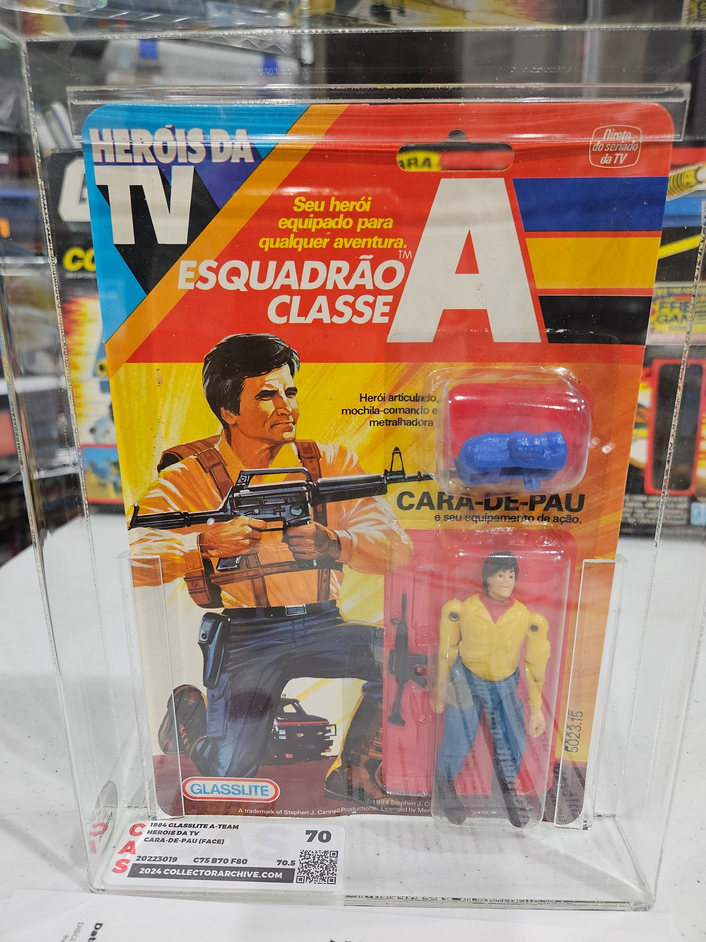 1984 Glasslite A-Team Heroise Da TV Cara-De-Pau (Face) CAS 70