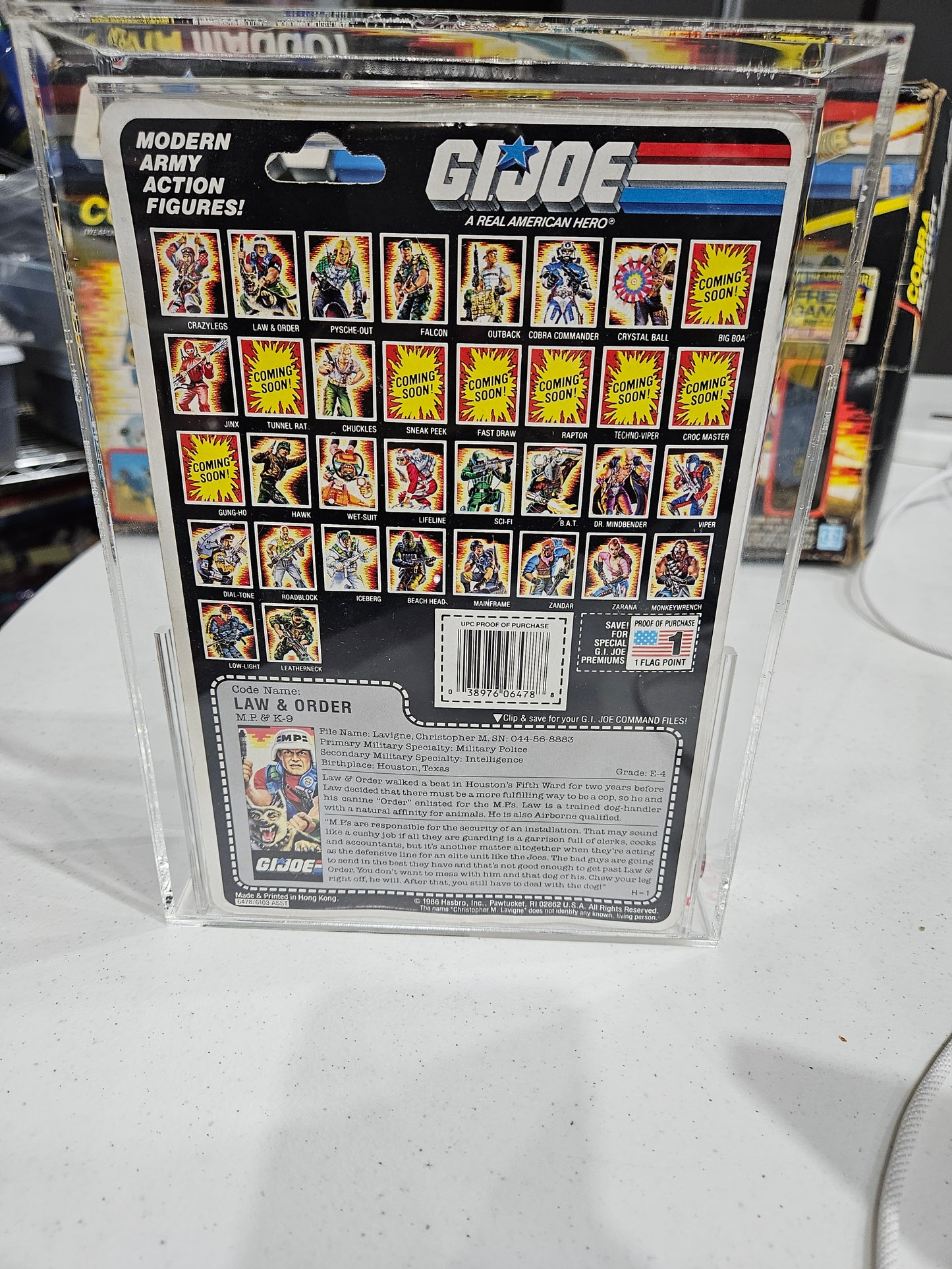 1987 Hasbro GI Joe Law & Order CAS 80+