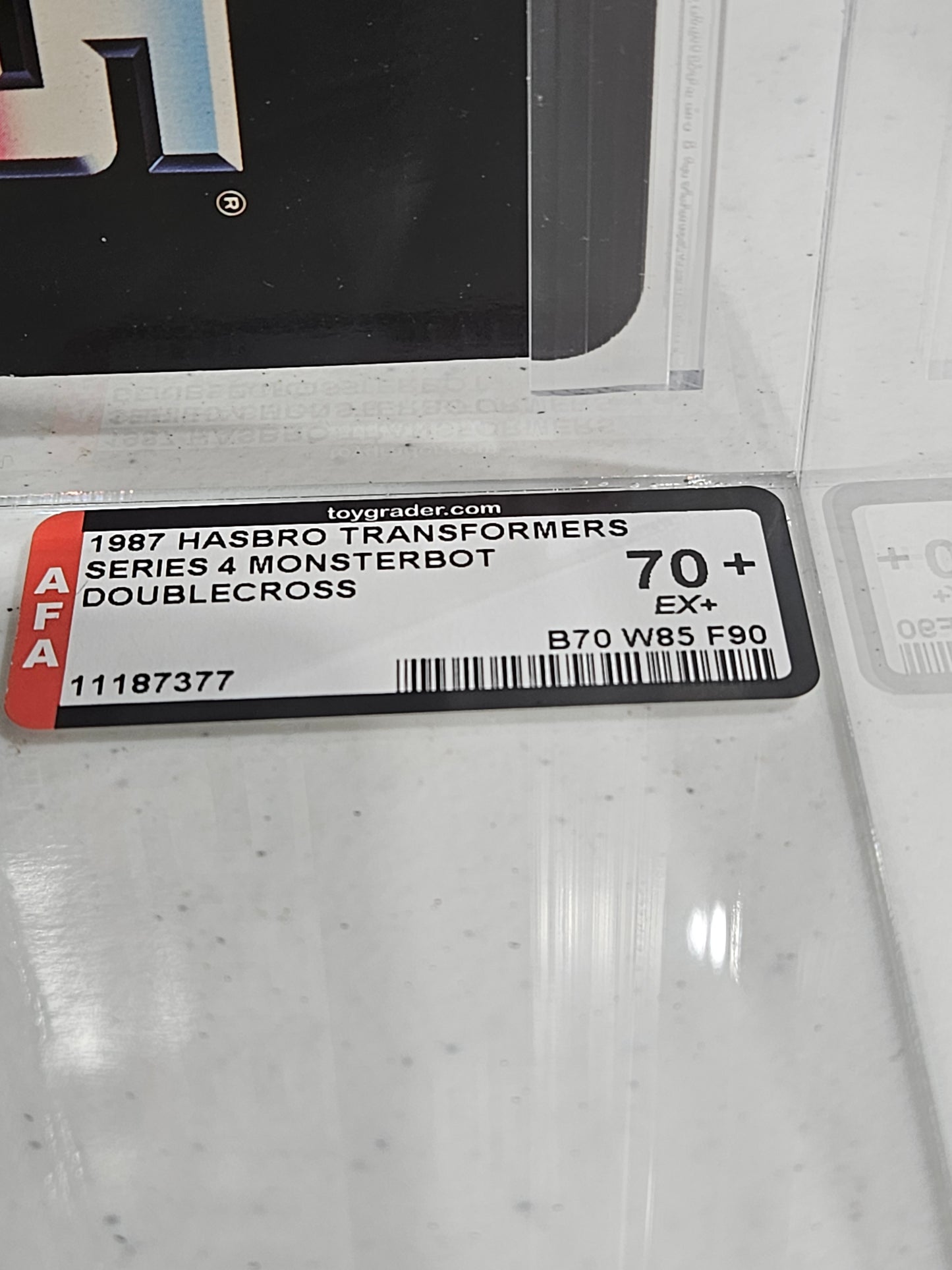 1987 Hasbro Transformers Doublecross AFA 70+ EX+