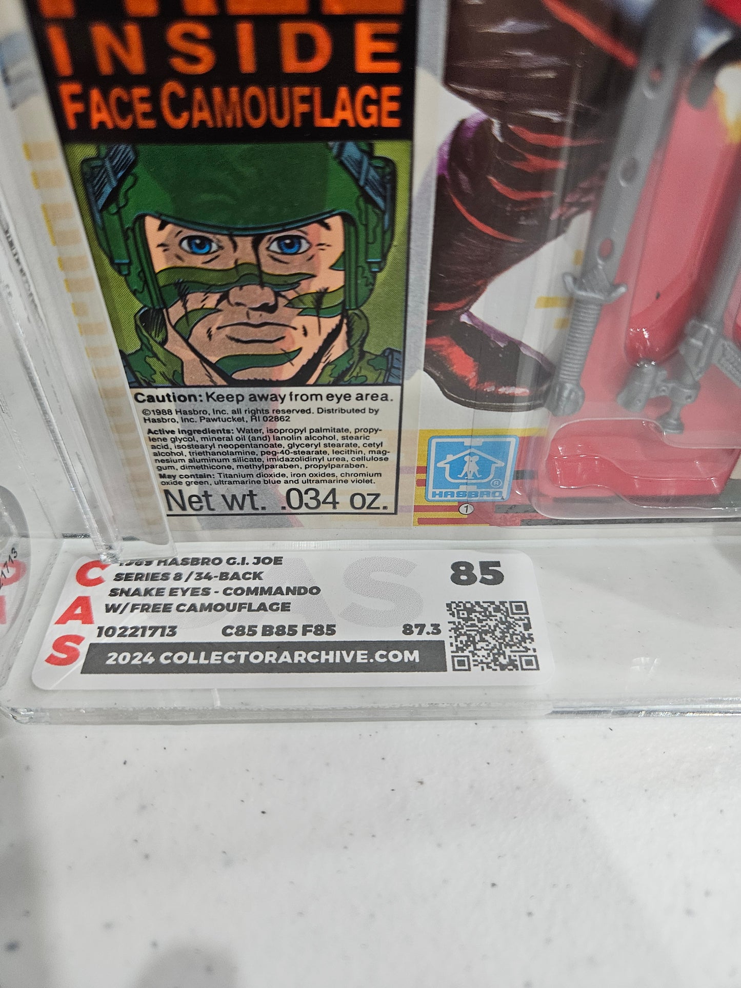 1989 Hasbro GI Joe Snake Eyes CAS 85