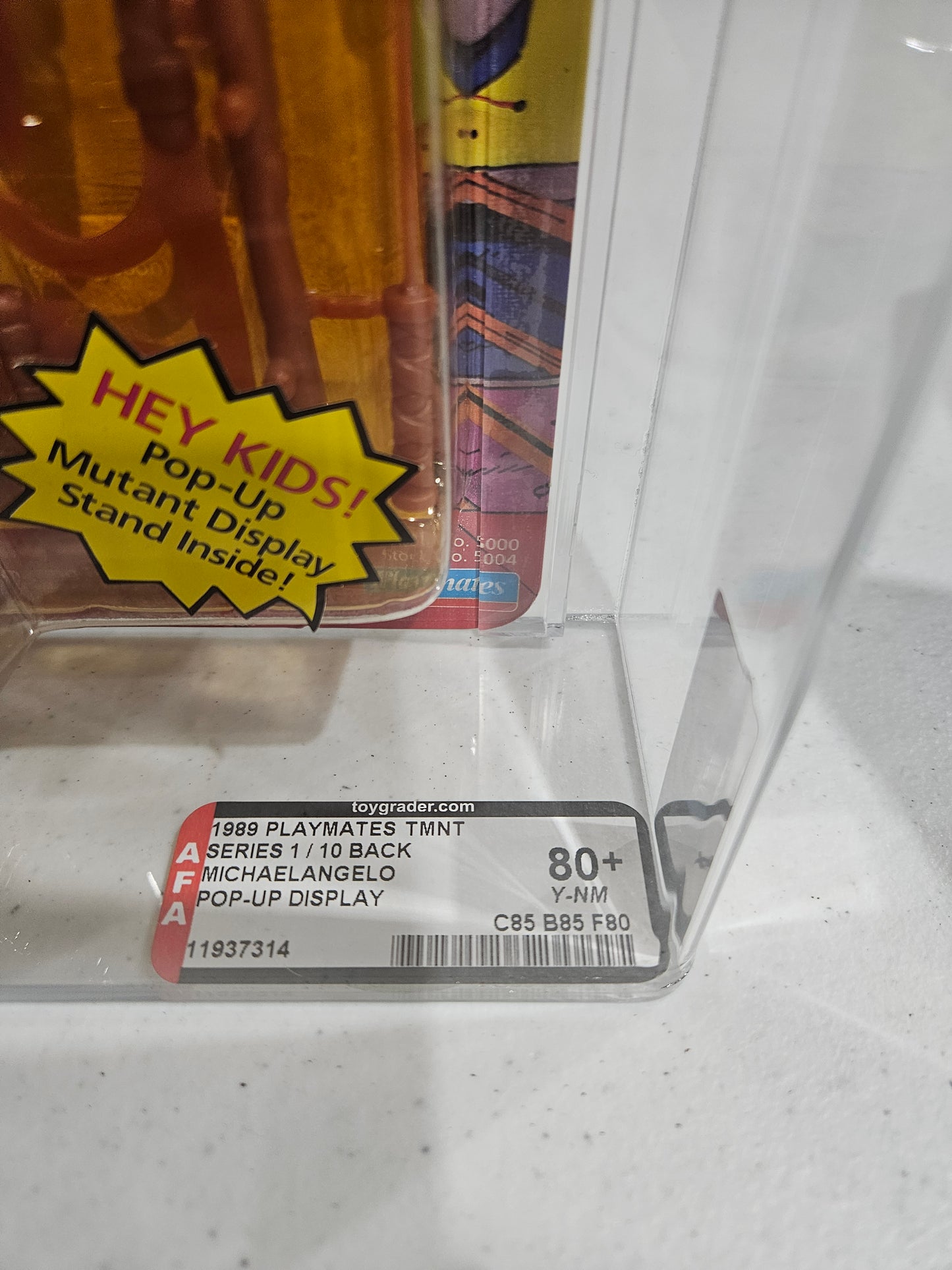 1989 Playmates TMNT Michaelangelo AFA 80+ Y-NM