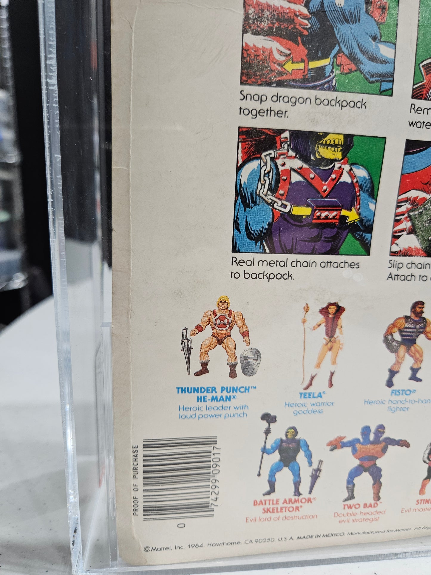 1985 Mattel MOTU Dragon Blaster Skeletor AFA 75+ Y-EX+/NM