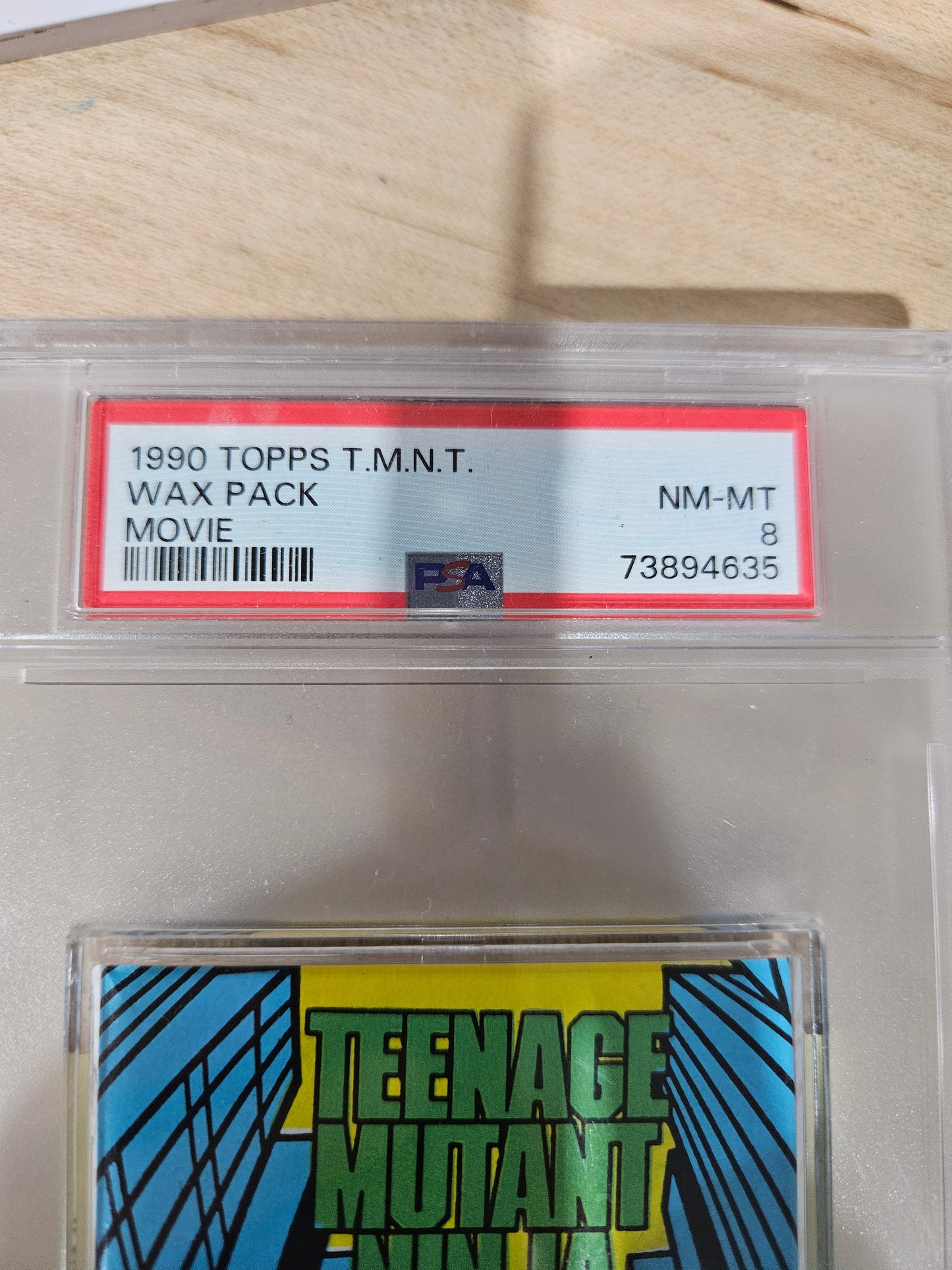 1990 Topps TMNT Wax Pack PSA NM-MT 8