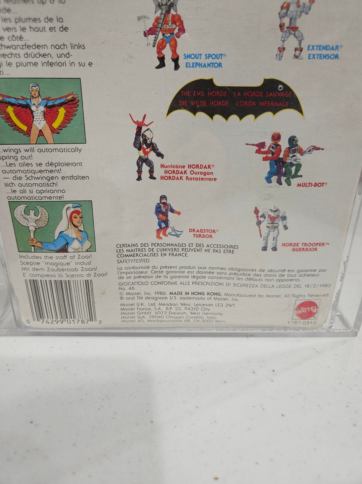 1987 Mattel MOTU European Card Sorceress AFA 80 NM