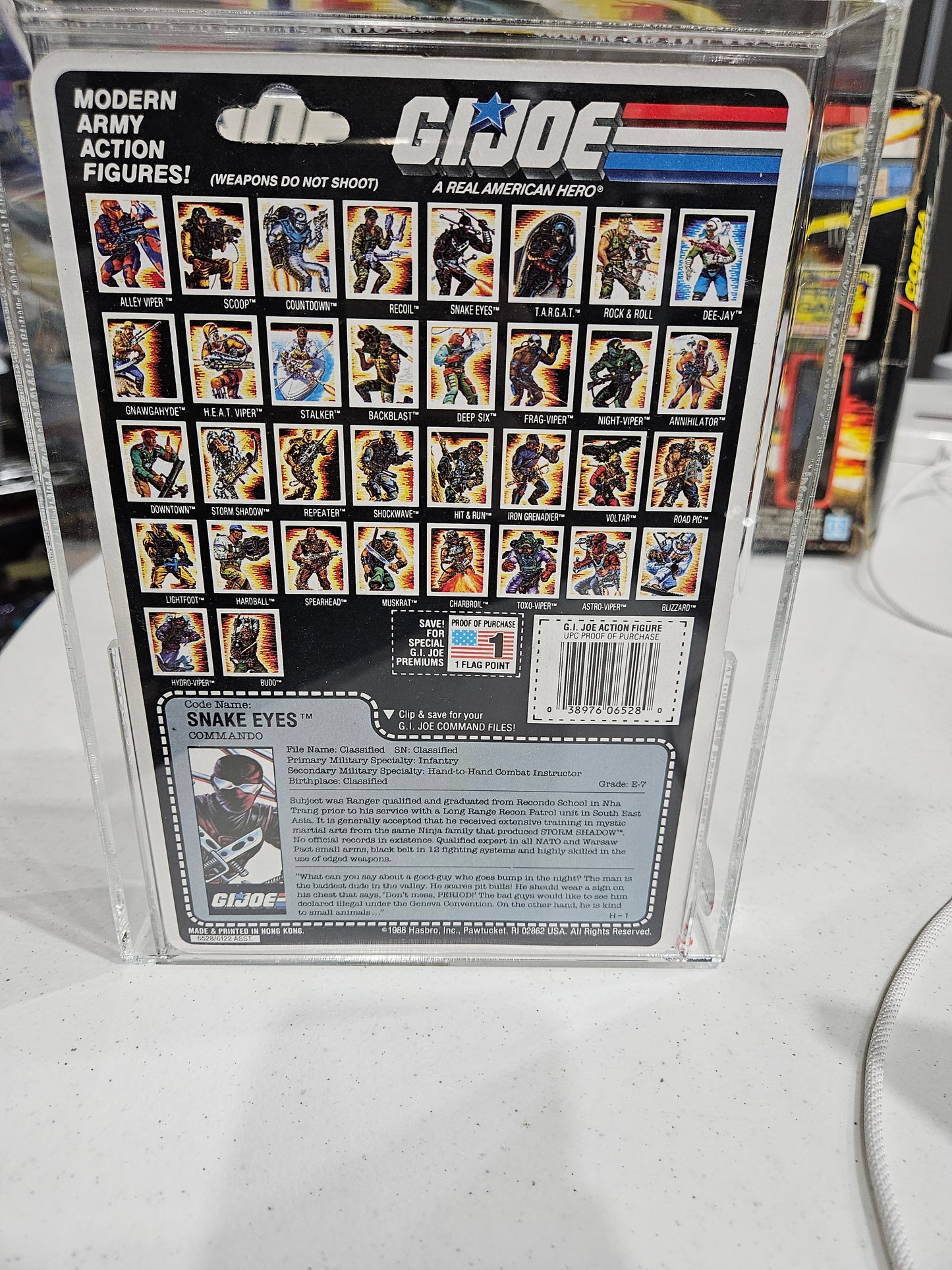 1989 Hasbro GI Joe Snake Eyes CAS 85