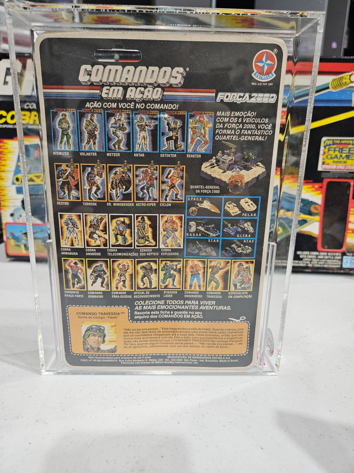 1986 Estrela GI Joe Comando Travessia (Hawk) CAS 85