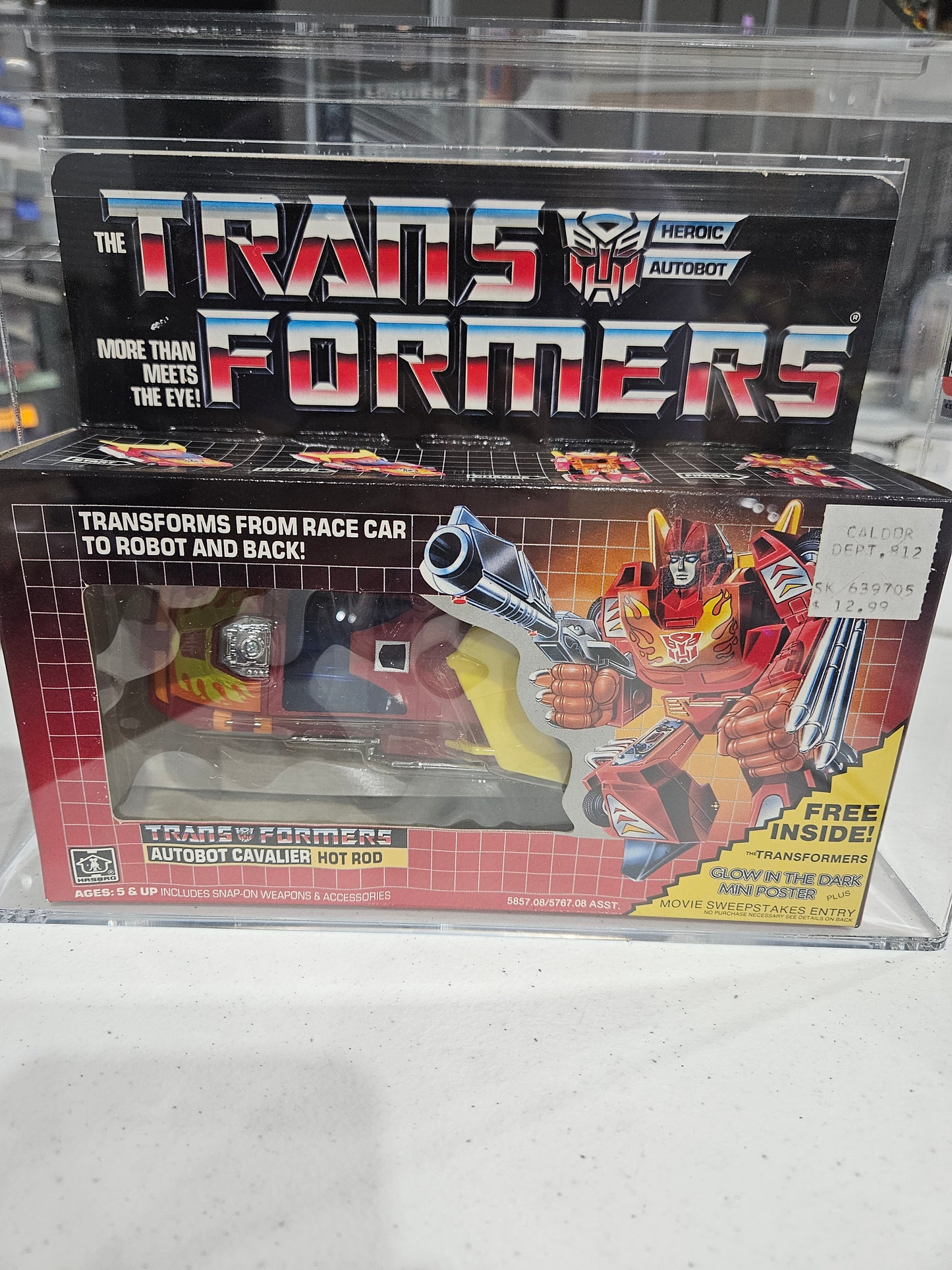 1986 Hasbro Transformers Hot Rod w Poster AFA 75 EX+/NM