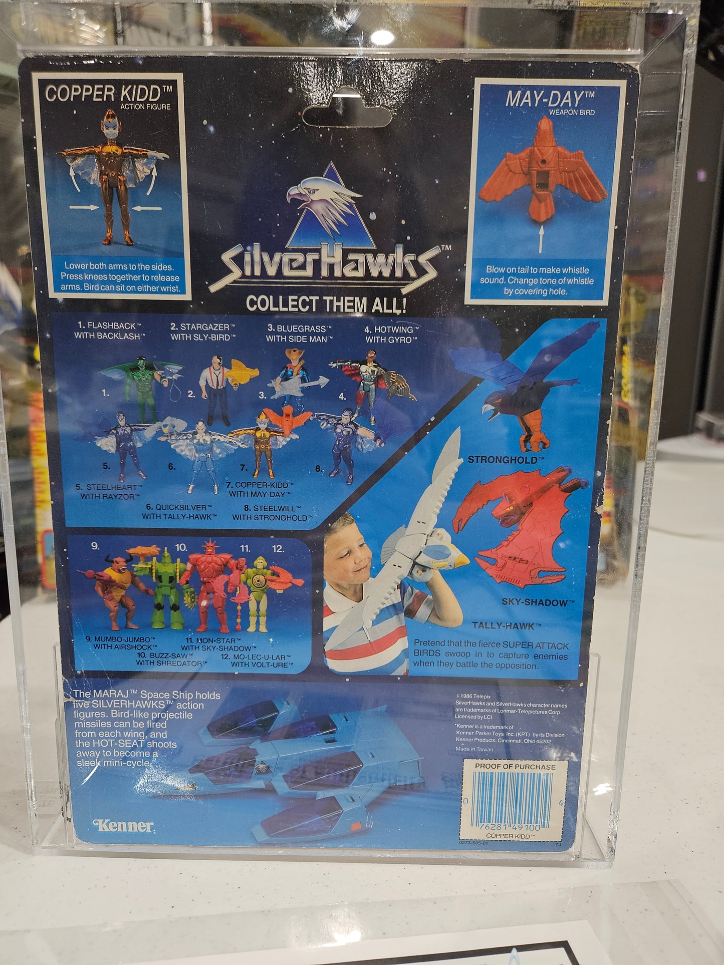 1987 Kenner Silverhawks Copper Kidd with May-Day AFA 75 EX+/NM