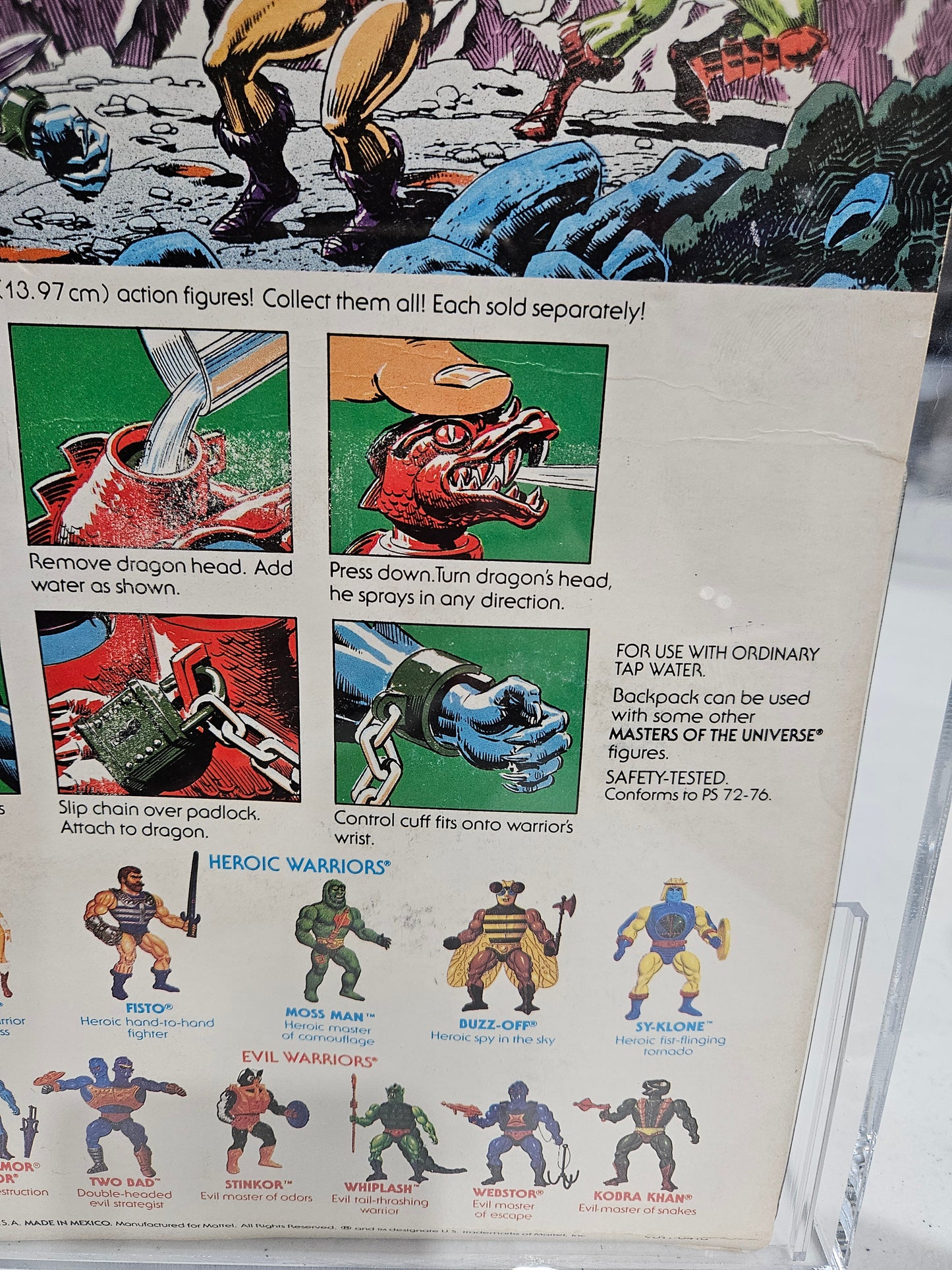 1985 Mattel MOTU Dragon Blaster Skeletor AFA 75+ Y-EX+/NM