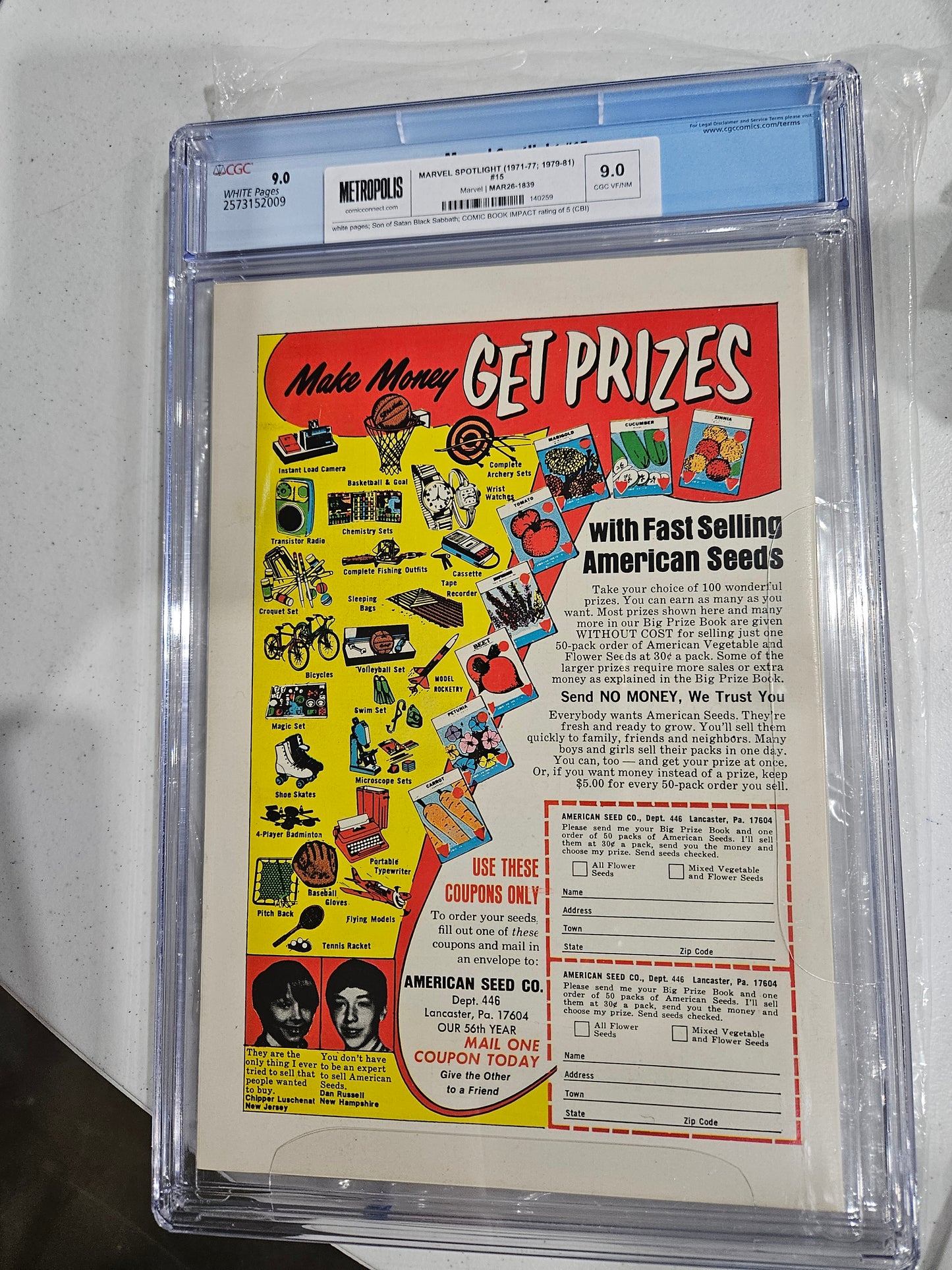 1974 Marvel Spotlight #15 Son of Satan CGC 9.0