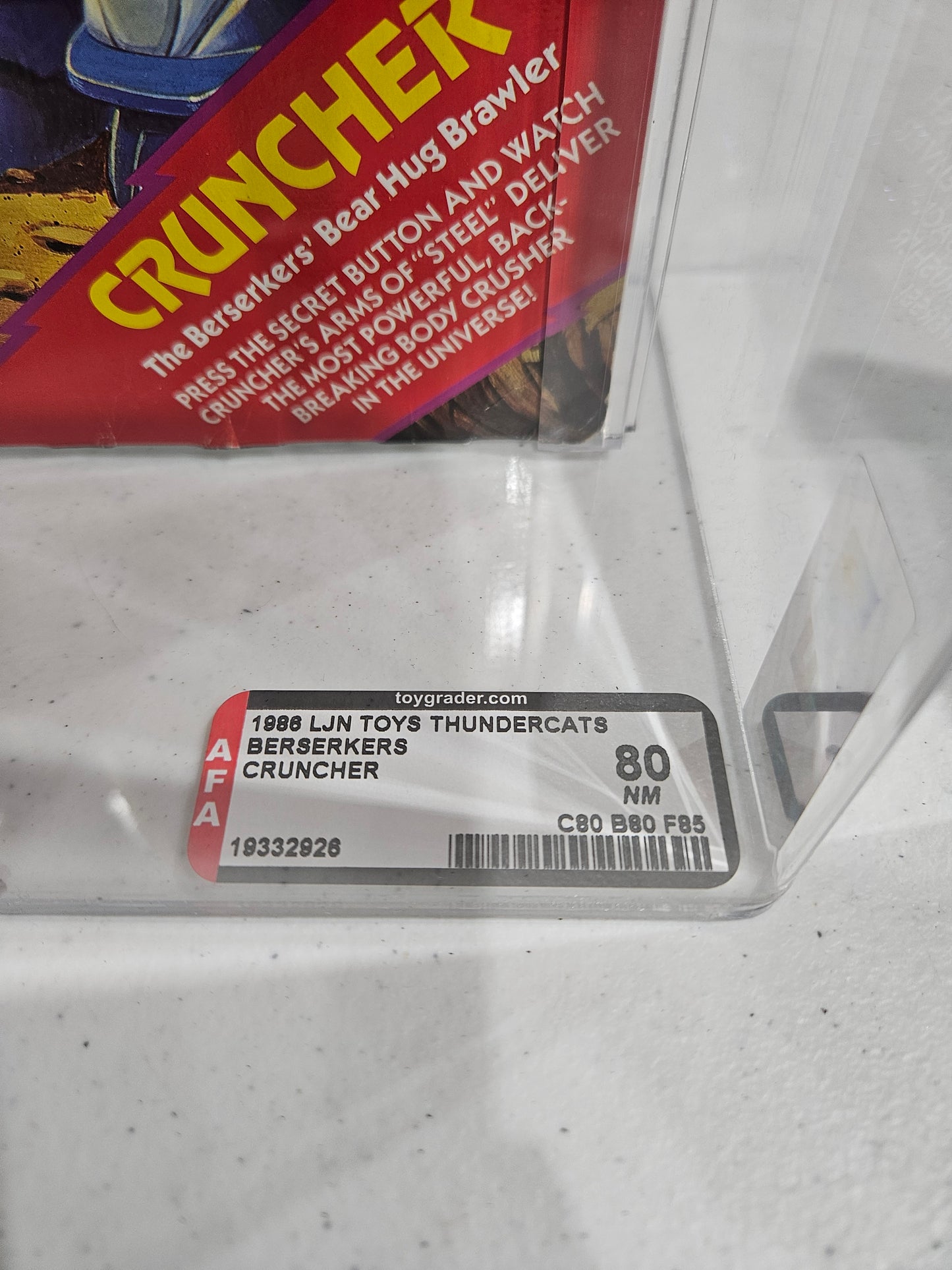 1986 LJN Toys Thundercats Berserkers Cruncher AFA 80 NM