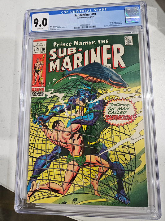 1969 Marvel Sub-Mariner #10 CGC 9.0